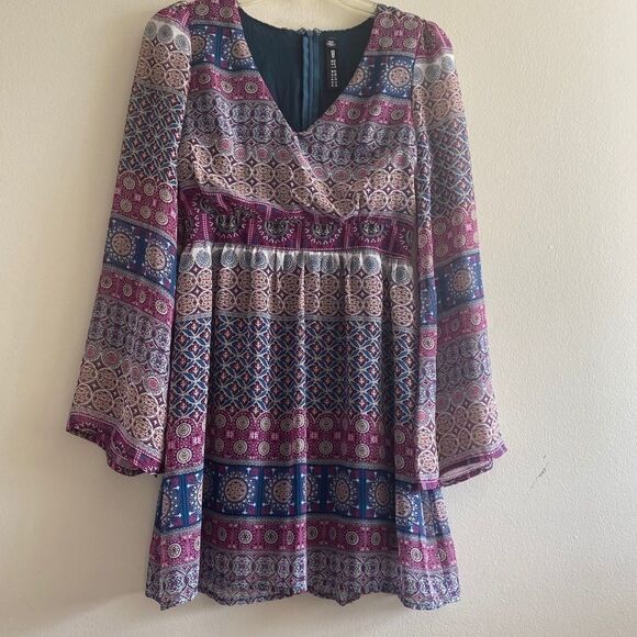 Design Lab Long Sleeve fit and flare Mini Dress - Picture 3 of 7